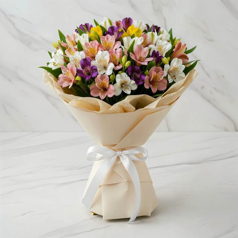 Букет цветов из: Альстромерии в Новоникольское