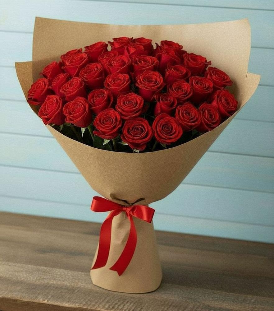 Букет Красные розы Милано в Новоникольское