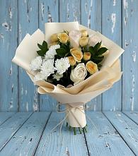 Букет цветов из:  Розы и Хризантемы в Новоникольское