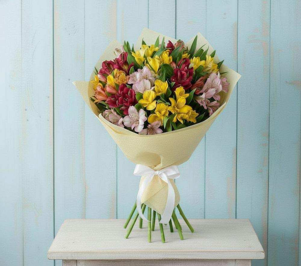 Букет цветов из: Альстромерии в Новоникольское