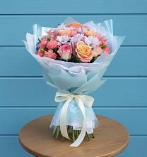 Букет цветов из:  Хризантемы и Розы #REPLACE_PRED# Новоникольское