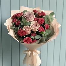 Букет цветов из:  Гвоздики и Розы в Новоникольское