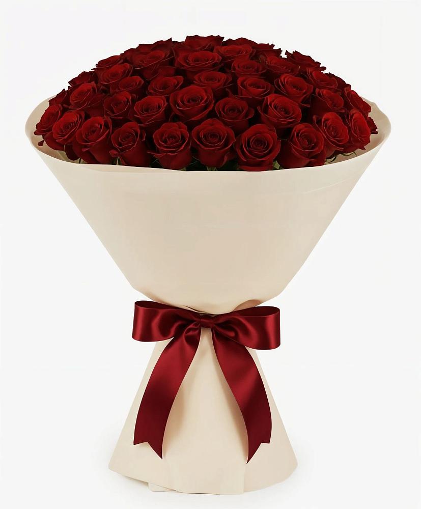 Букет 101 Бордовая роза Блэк Бакарра в Новоникольское