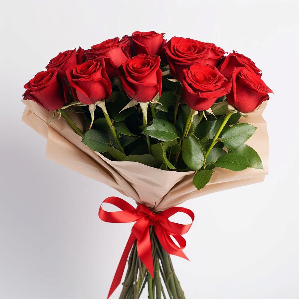 Букет 11 Красных роз Эдлесс Лав в Новоникольское